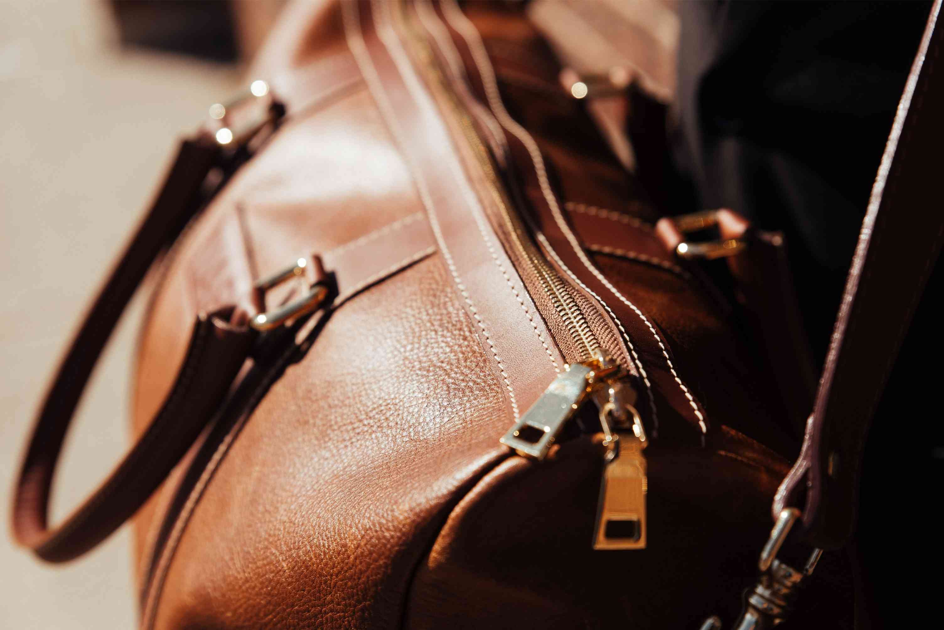 The Shield Duffle- Black Full-Grain Leather Duffle Bag Made in Canada - Image 12