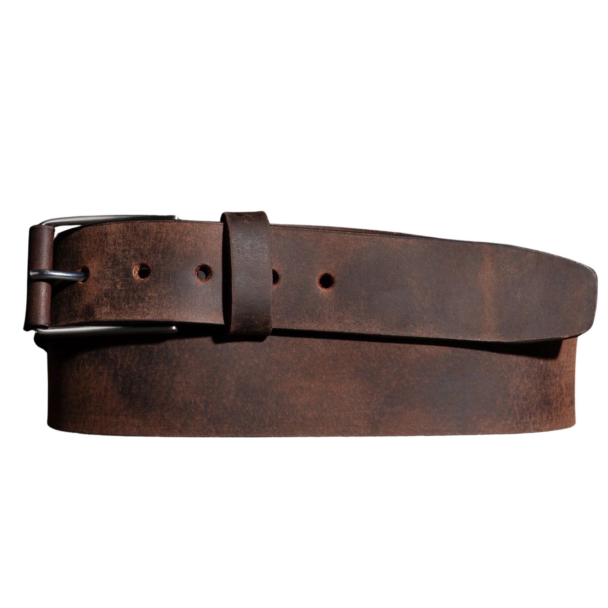 The Spartan Belt - Brown Leather Belt With Leather Wrapped Buckle - Image 11