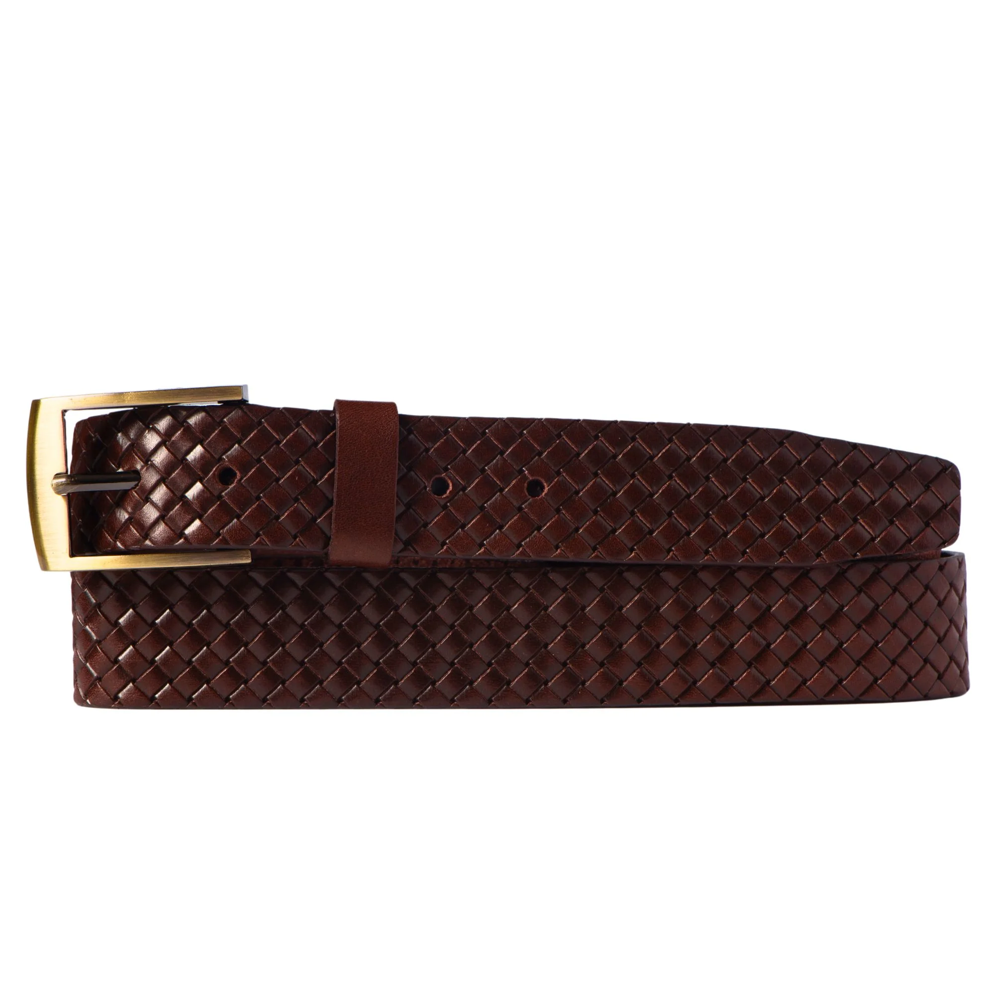 The Veneto Belt - Black Braided Embossed Full Grain Leather Belt - Image 7
