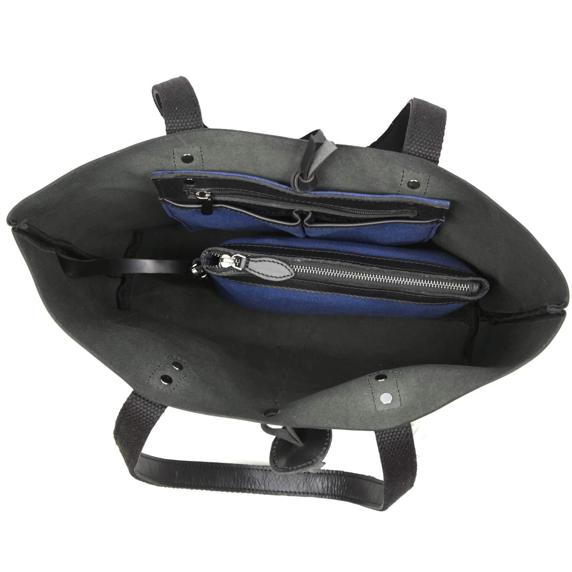 Tolredo - Black Leather Tote Bag with Leather Closure - Image 7