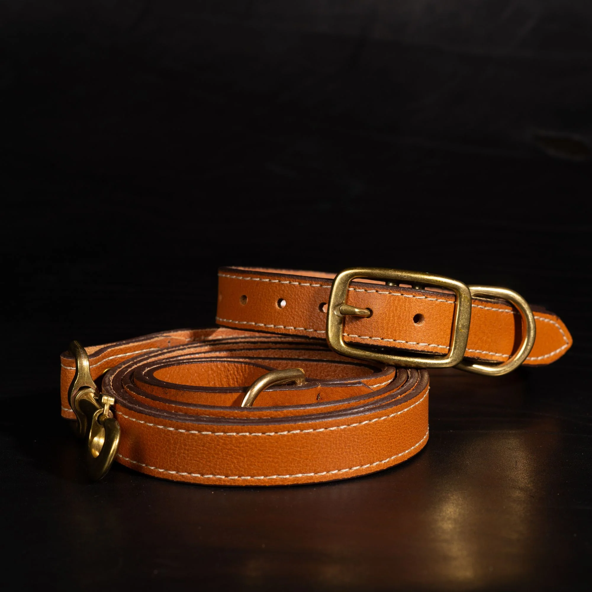 Trailblazer - Cognac Premium Leather Dog Leash and Collar Set - Image 4