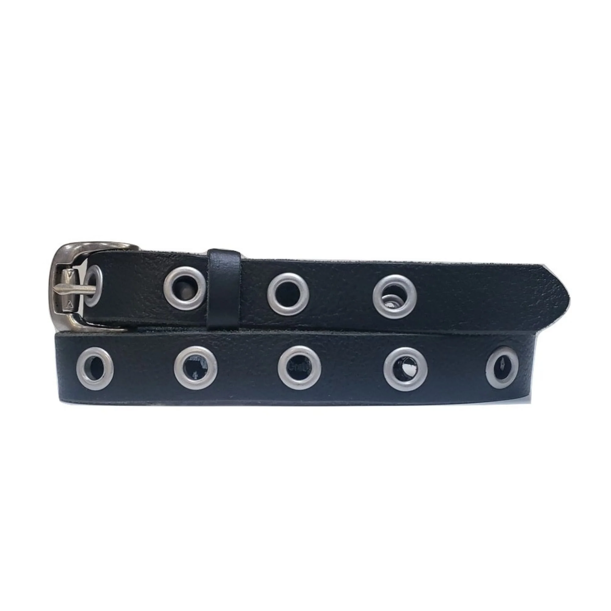 Exene - Slim Brown Leather Belt with Single Grommets - Made in Canada - Image 5