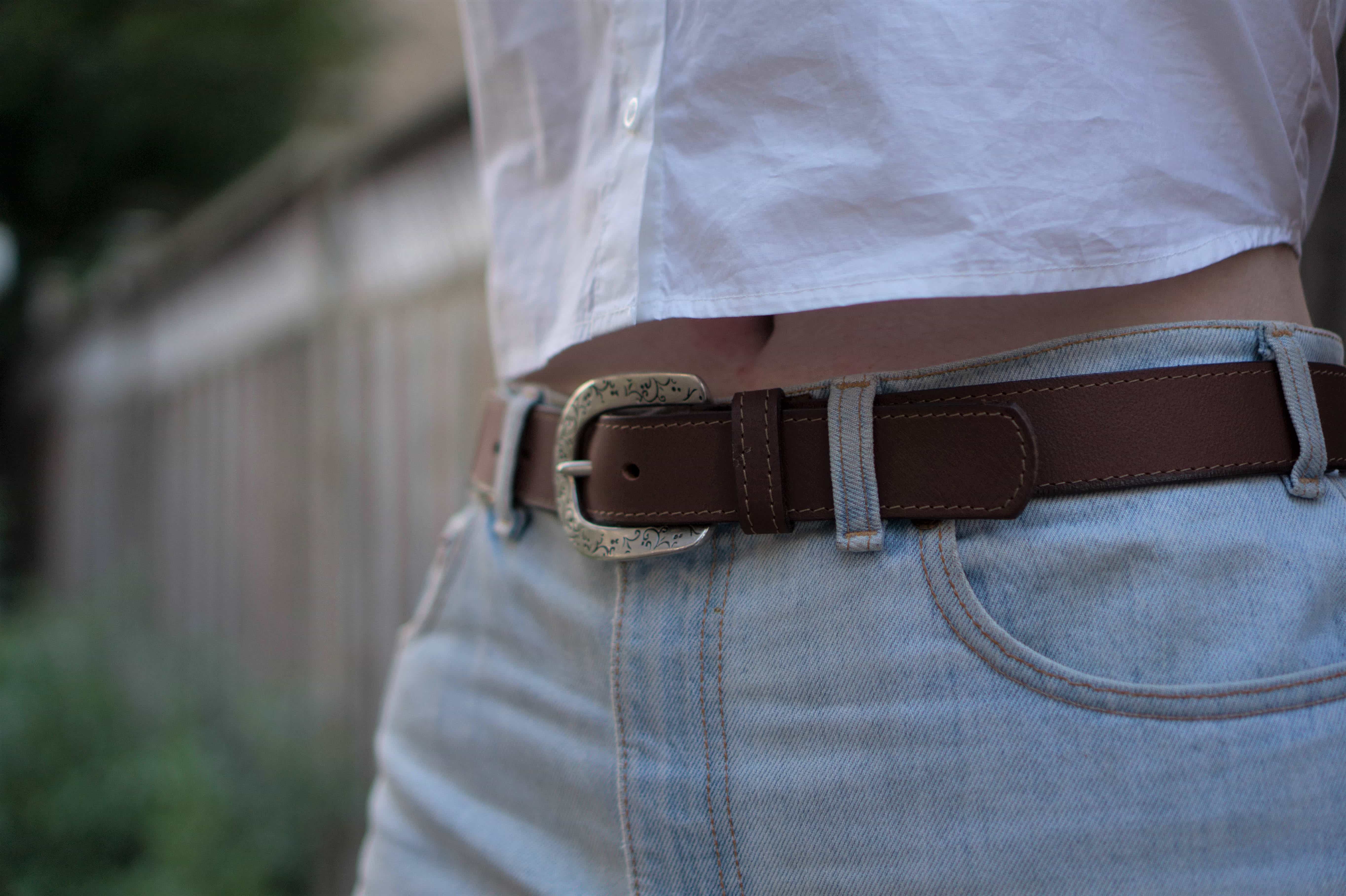Jolene - Western Full Grain Leather Belt Made in Canada - Image 3