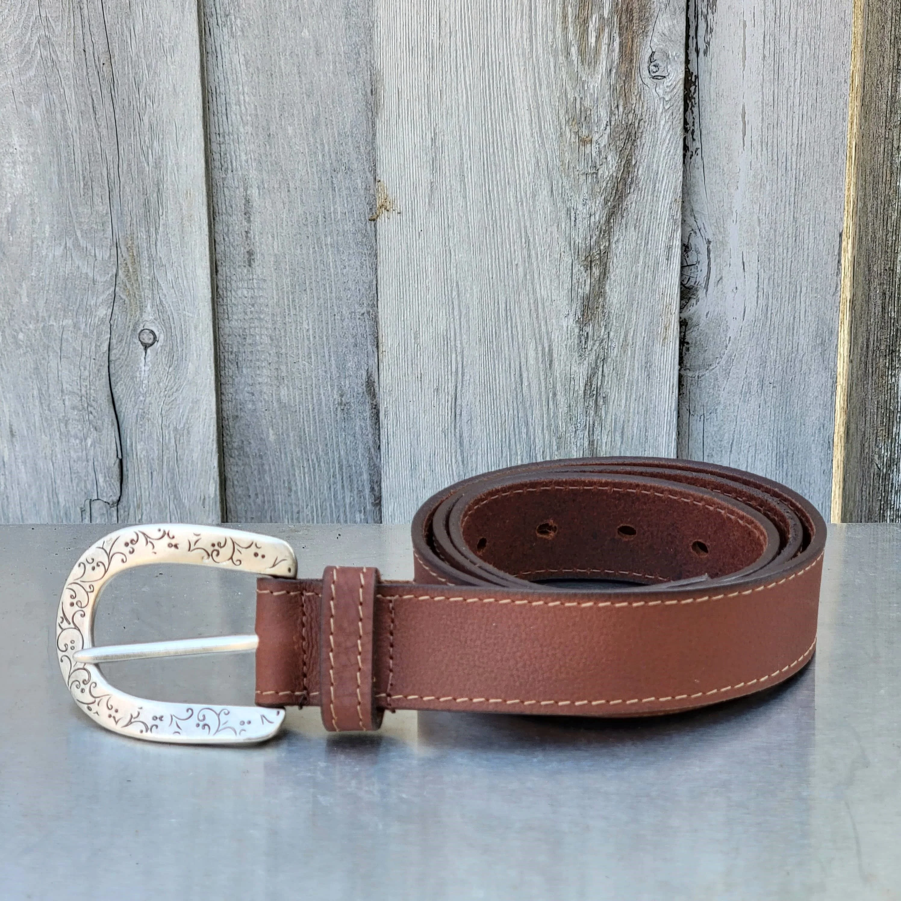Jolene - Western Full Grain Leather Belt Made in Canada - Image 4