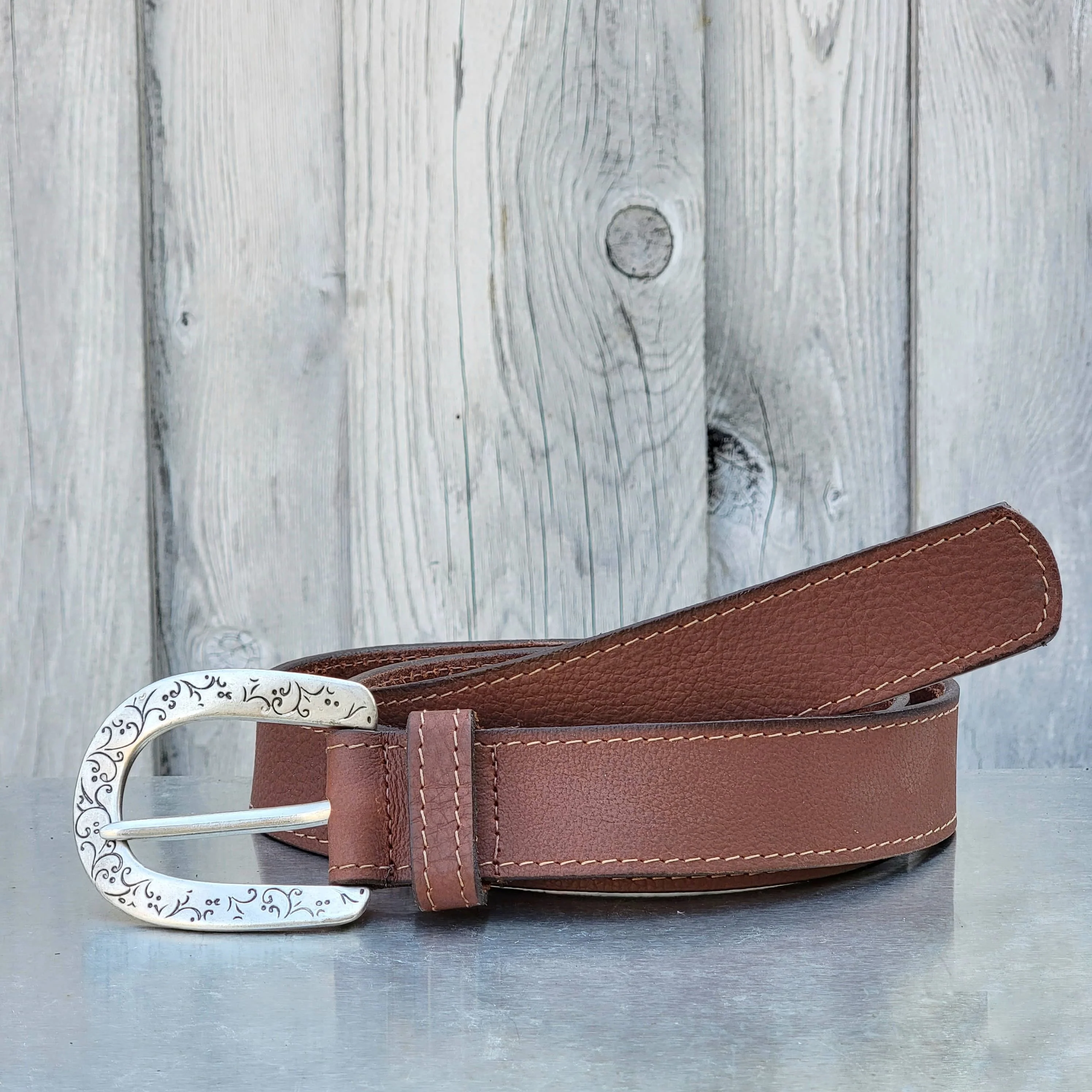 Jolene - Western Full Grain Leather Belt Made in Canada - Image 5